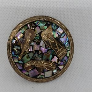 Vintage Mexican piece pendant or pin